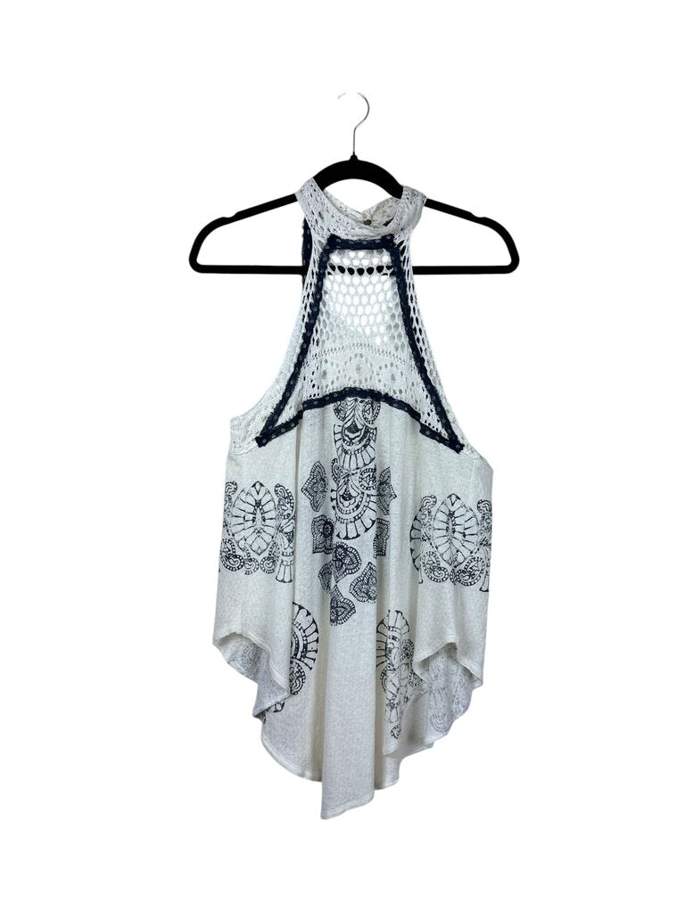 FREE PEOPLE FLOWY CROCHET TANK