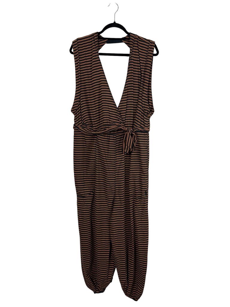 FP MOVEMENT STRIPED BARREL LEG JUMPSUIT