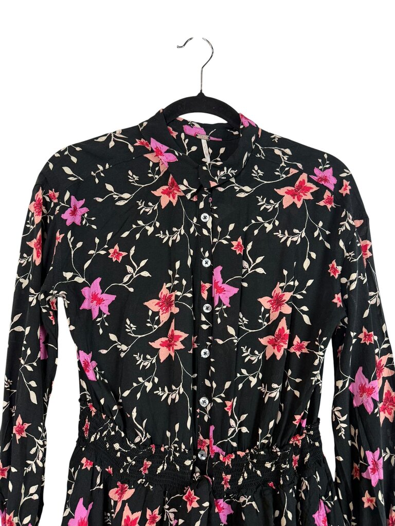 FREE PEOPLE FLORAL SHIRT DRESS