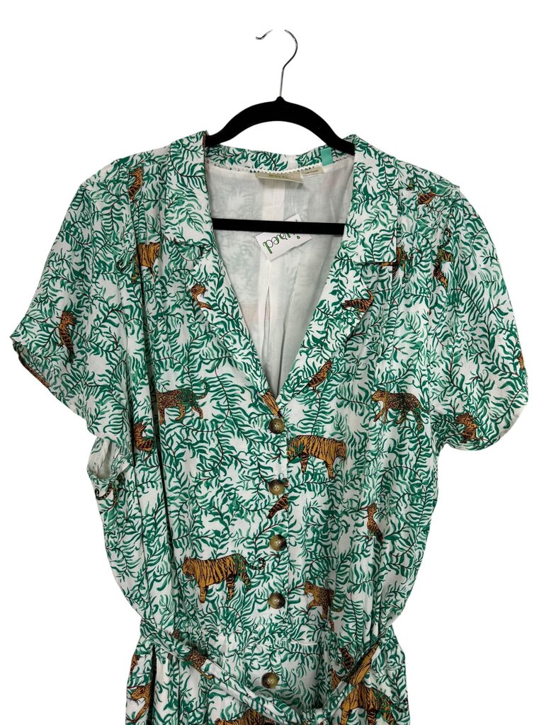 MAEVE TIGER PRINT SHIRT DRESS