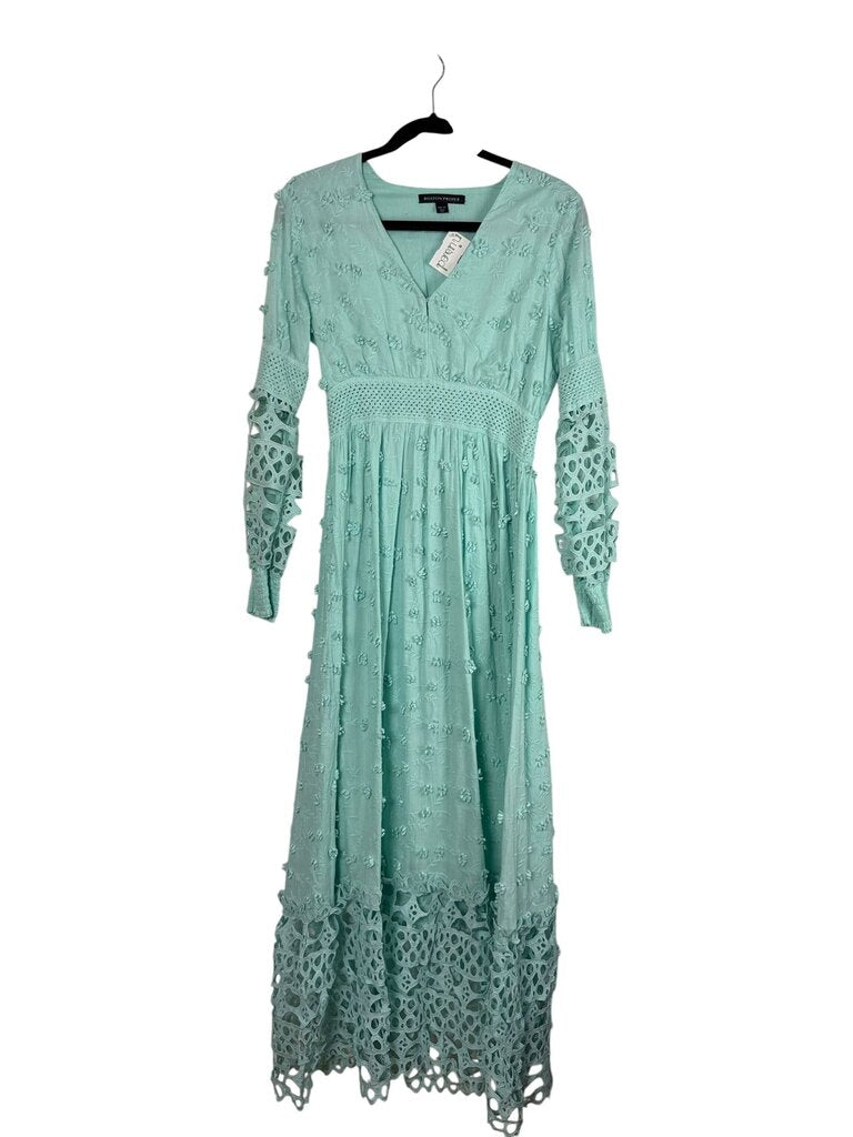 BOSTON PROPER EYELET LACE MAXI DRESS