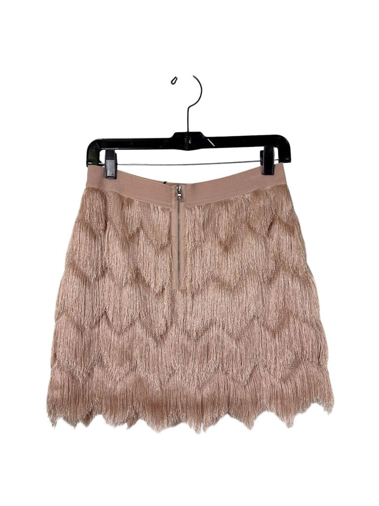 BCBG MAXAZRIA FRINGE MINI SKIRT