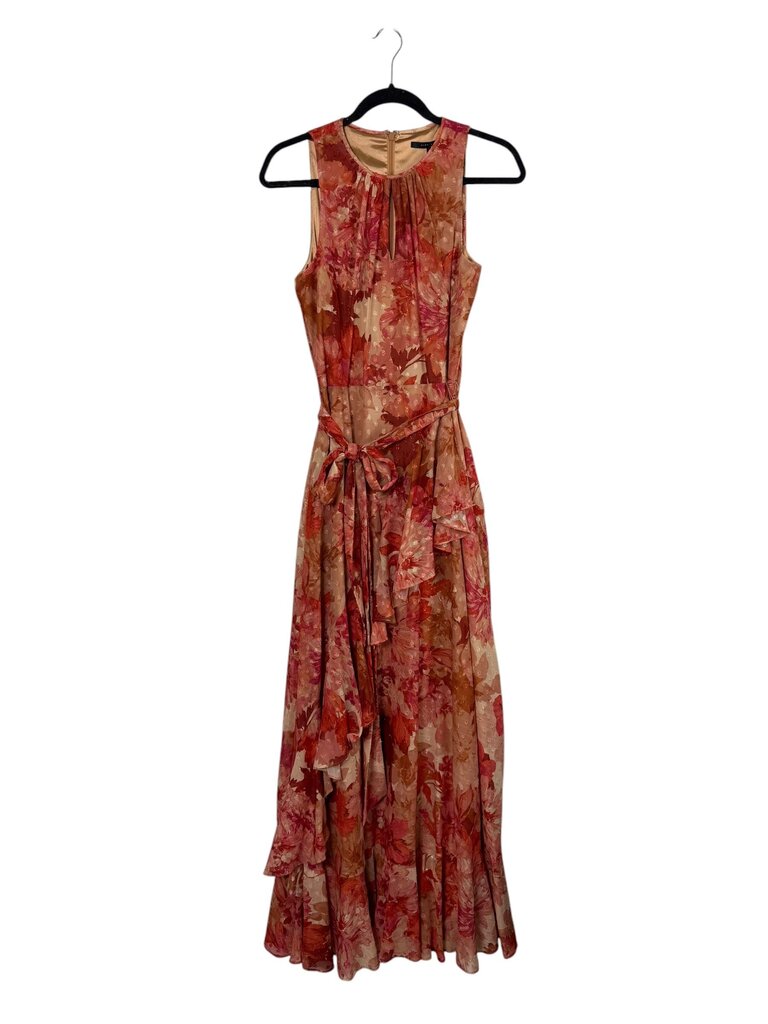 ALEX MARIE TIERED METALLIC DRESS