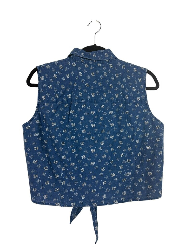 JONES NEW YORL FLORAL CHAMBRAY