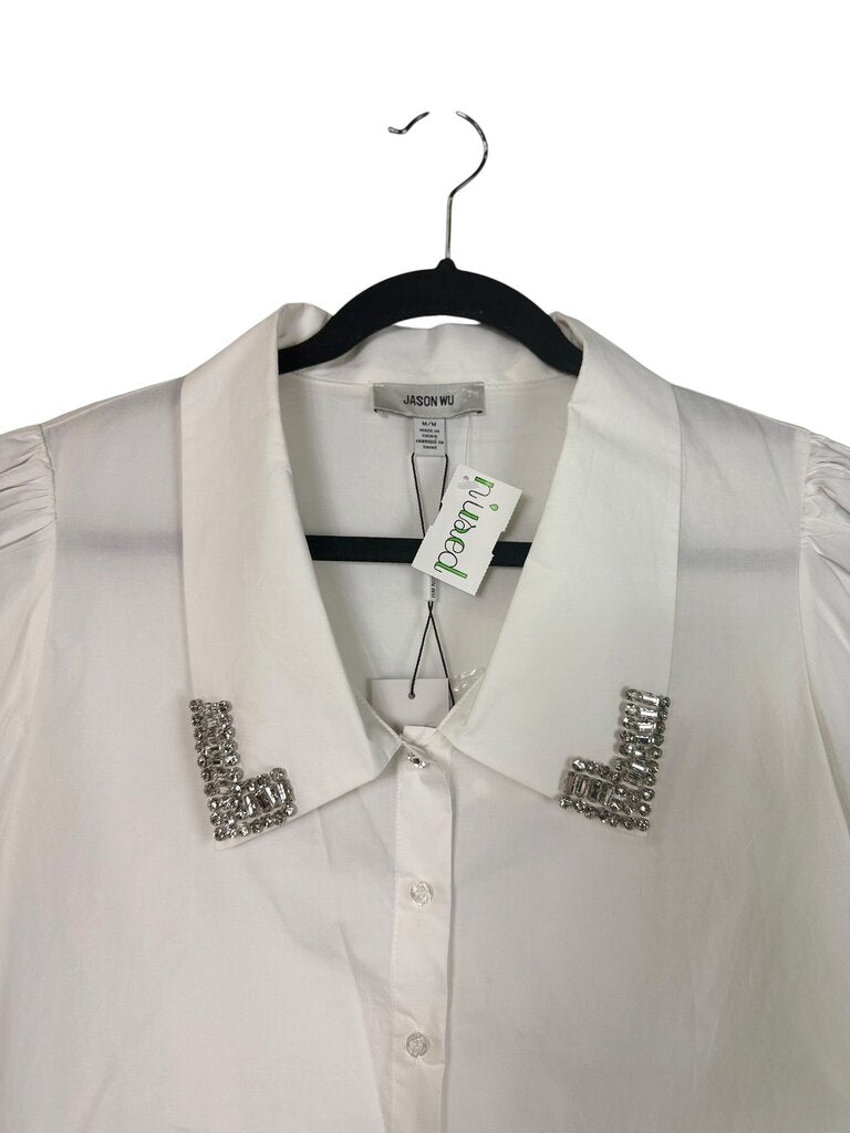 JASON WU JEWEL COLLAR BUTTON DOWN