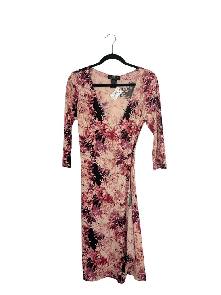 BCBG MAXAZRIA FLORAL WRAP DRESS