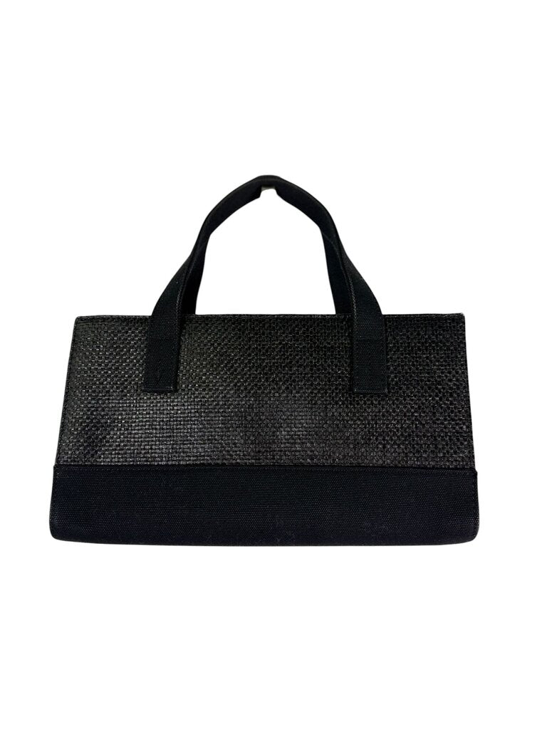 DKNY BASKET WEAVE & FABRIC HANDBAG