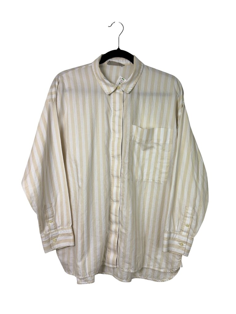 EVERLANE STRIPED BUTTON DOWN