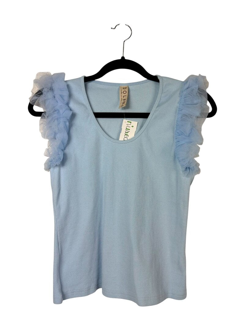 DOLAN PUFF MESH SLEEVE TOP