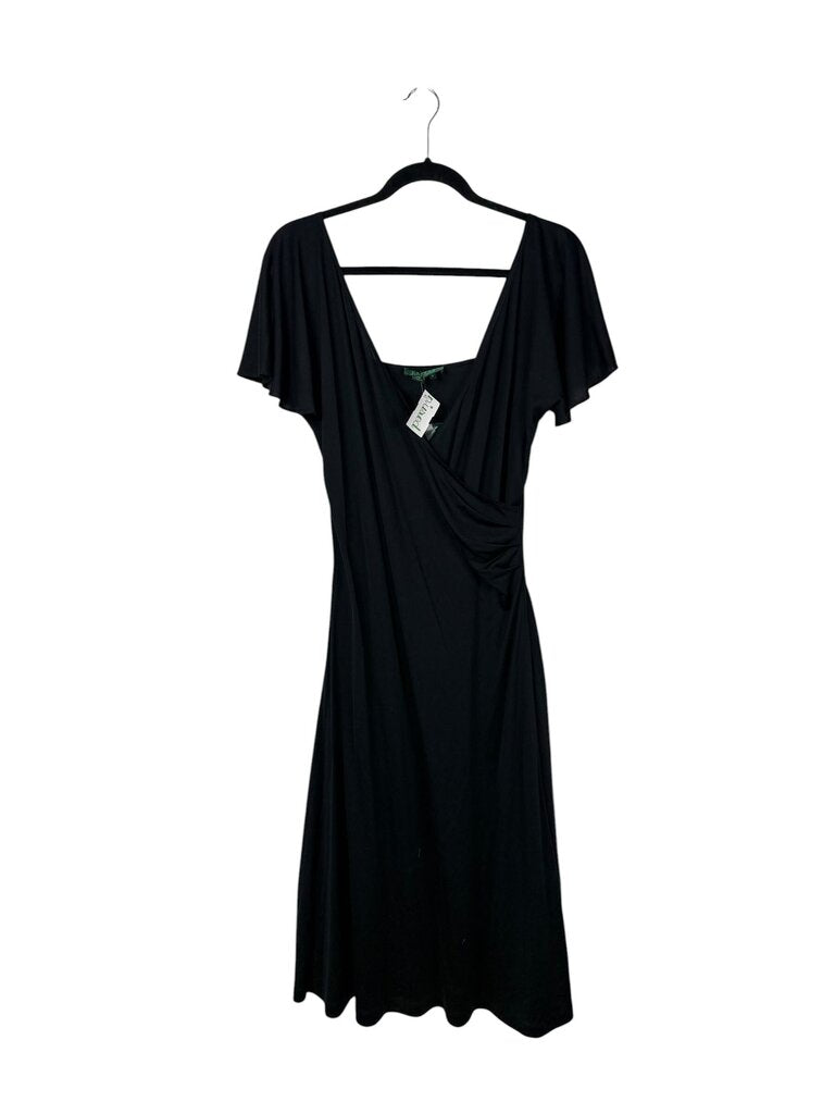 LAUREN RALPH LAUREN FAUX WRAP DRESS