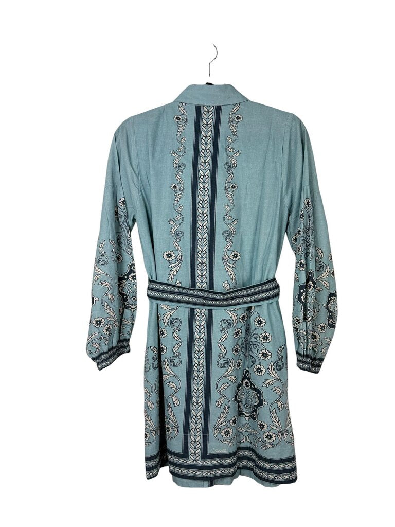 CLEOBELLA LINEN BELTED SHIRT DRESS