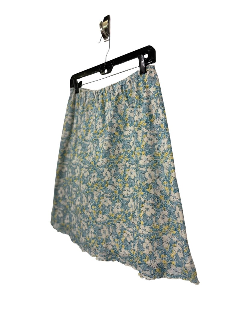 J.JILL FLORAL SCALLOP TRIM SKIRT