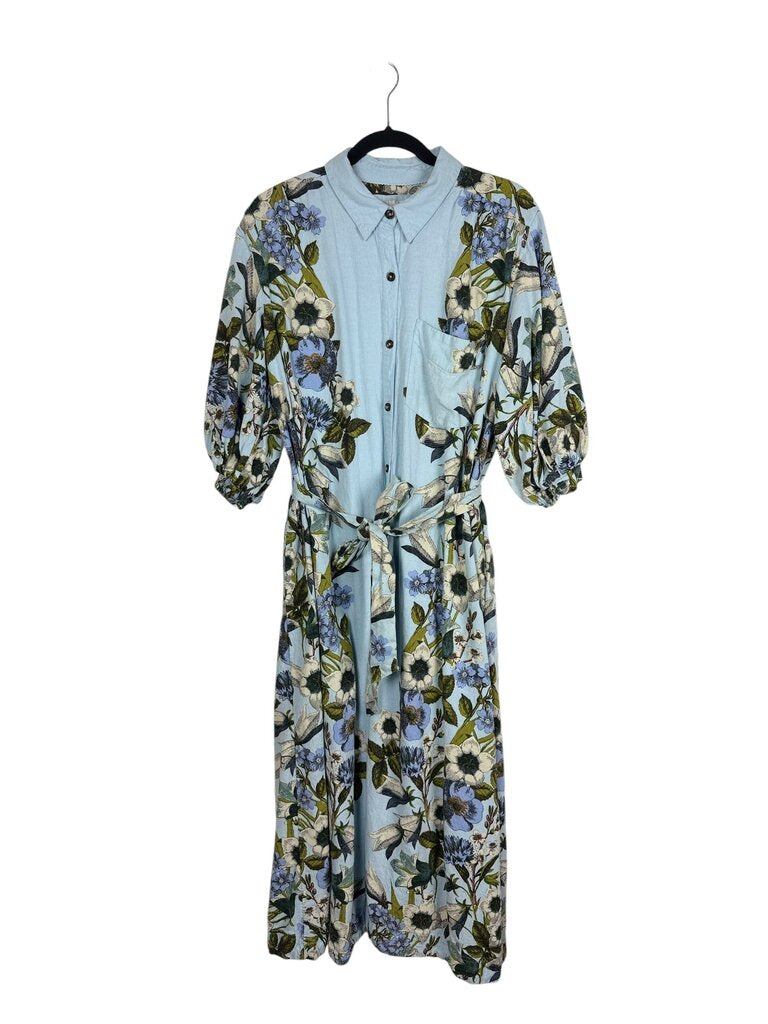 maeve shirt dress MAEVE FLORAL BELTED SHIRT DRESS
