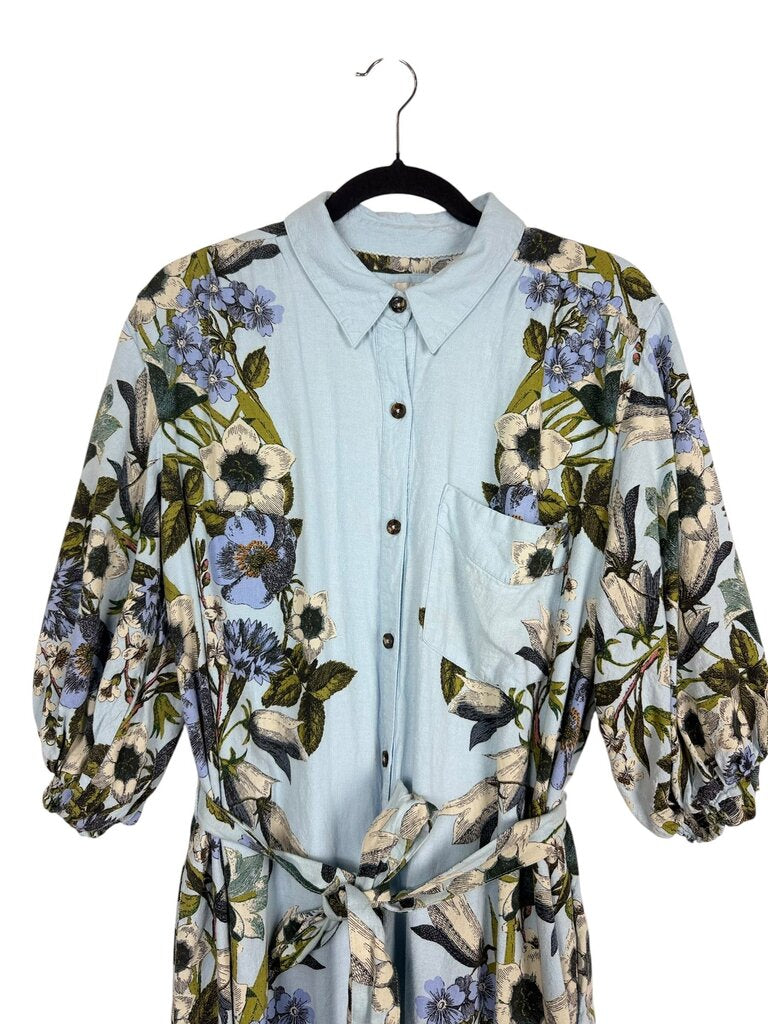 MAEVE FLORAL BELTED SHIRT DRESS