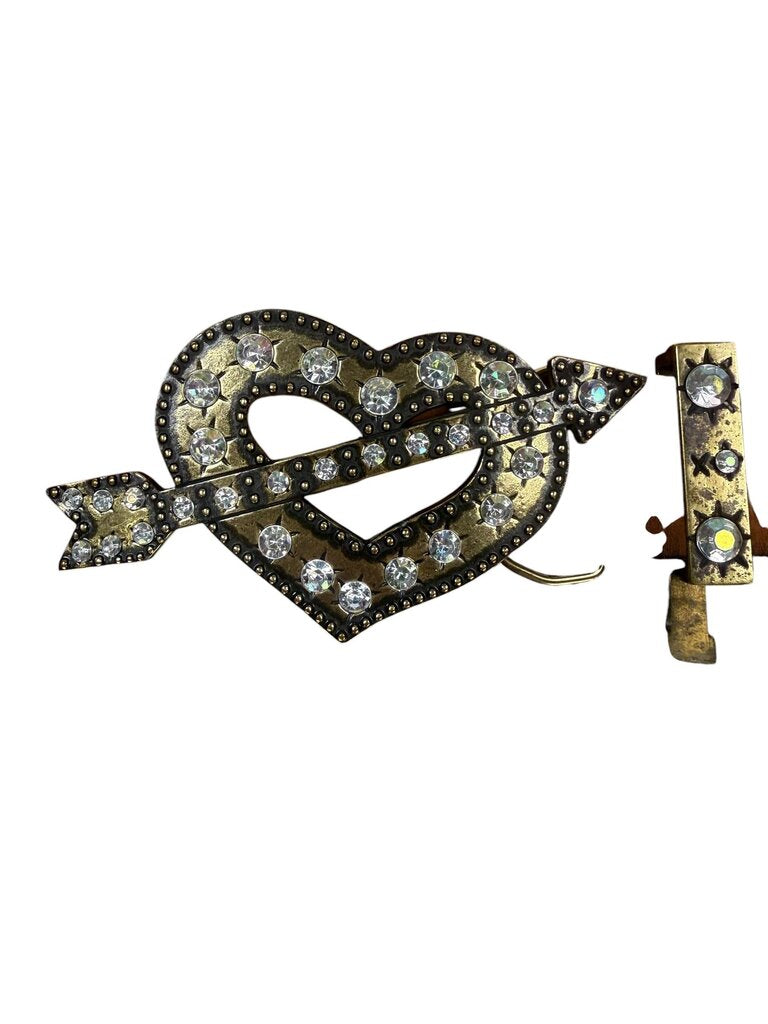 BETSEY JOHNSON CRYSTAL ARROW HEARD BELT