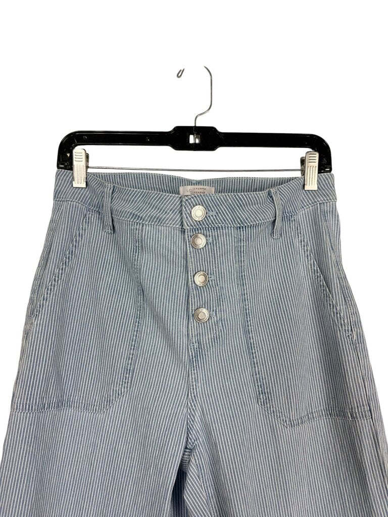 LC LAUREN CONRAD HIGH RISE PINSTRIPE JEANS