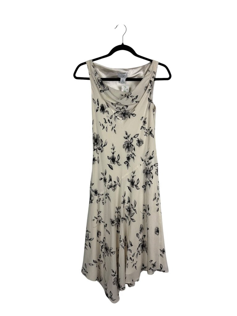 LOFT FLORAL SILK DRESS