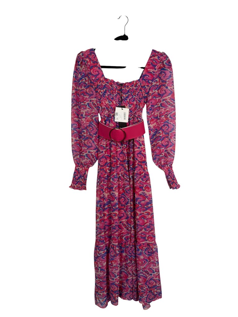 FAME ABSTRACT PATTERN MAXI DRESS
