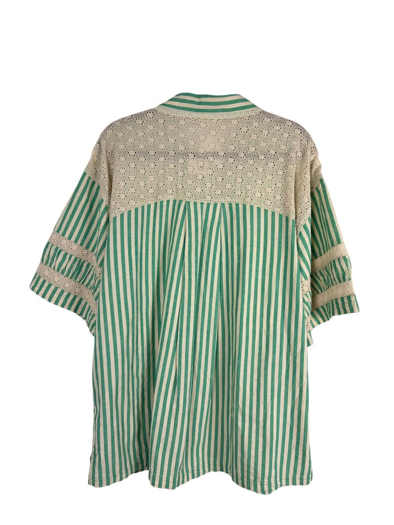INTIMATLY FREE PEOPLE PINSTRIPE BUTTON DOWN