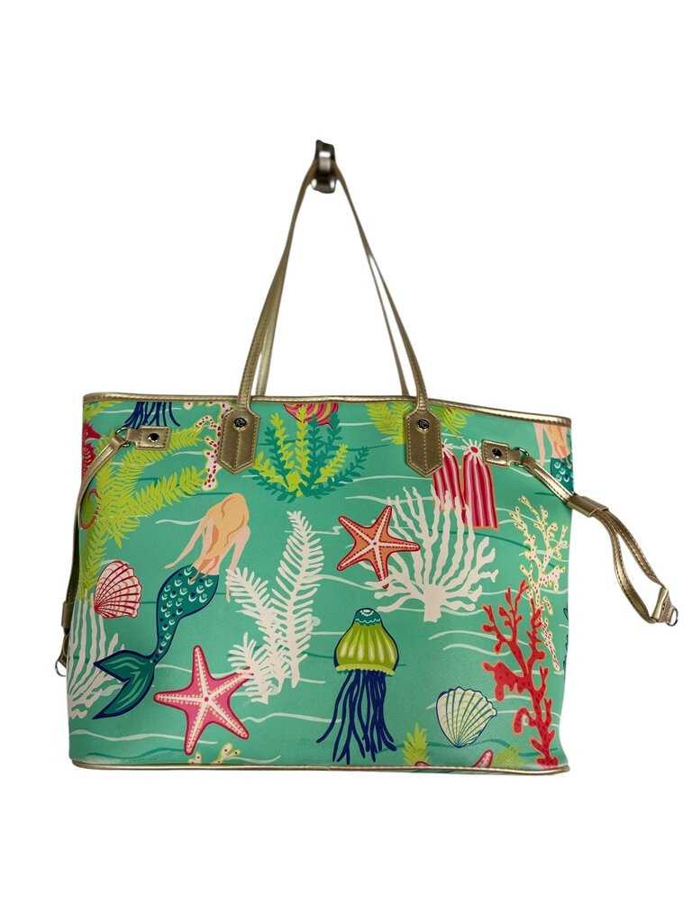 SPARTINA UNDERWATER MERMAID PRINT TOTE