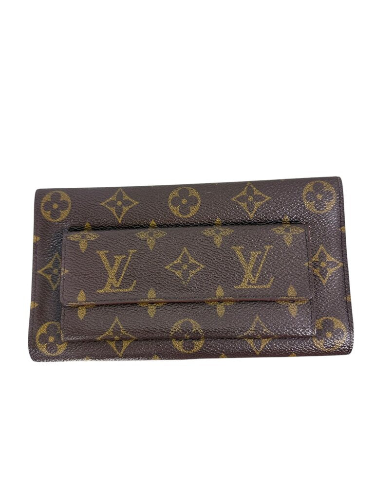 LOUIS VUITTON LEATHER MONOGRAM SARAH CLASSIC FLAP WALLET