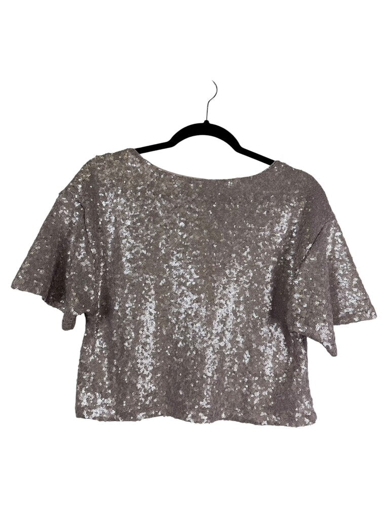 ANTHRPOLOGIE SHIMMER CROP TOP
