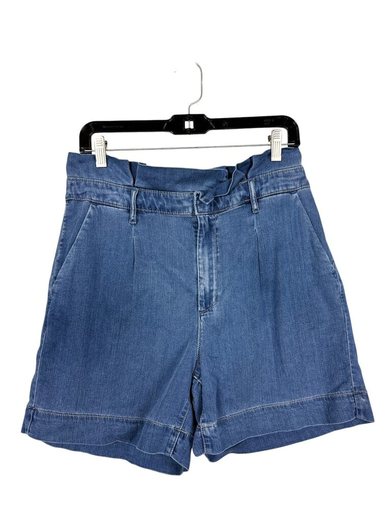 WHBM PAPERBAG WAIST CHAMBRAY SHORTS