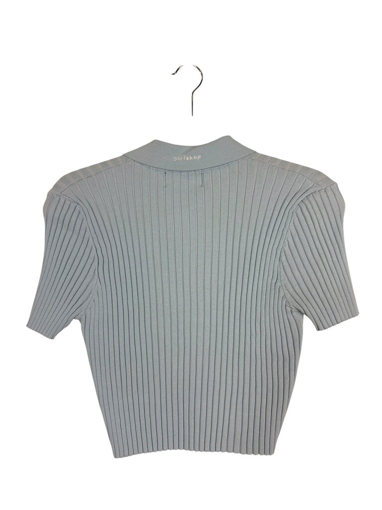 CIDER CROCHET HEART RIBBED POLO