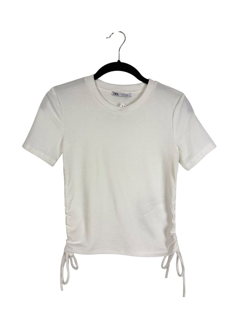 ZARA RUCHED TEE SHIRT