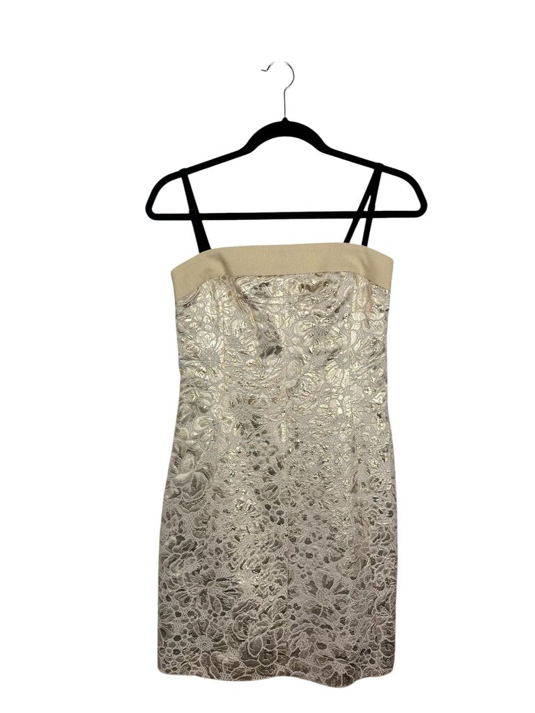 DOLCE & GABBANA METALLIC BROCADE SHEATH DRESS