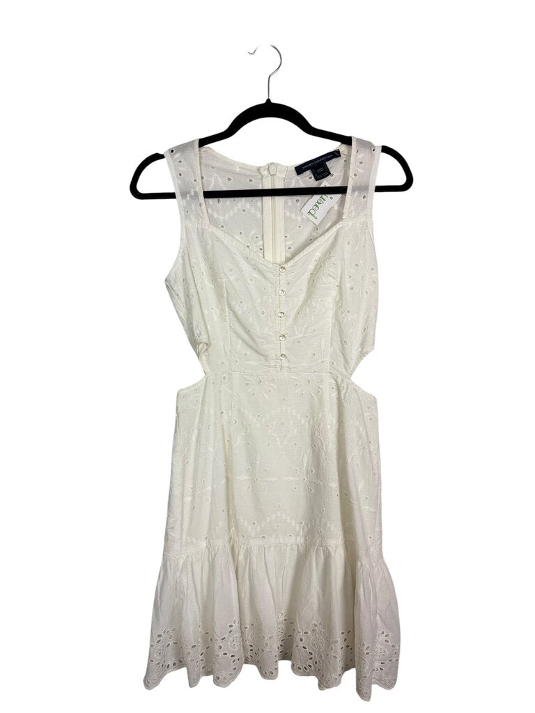 FRENCH CONNECTION CUT OUT EYELET DRESS