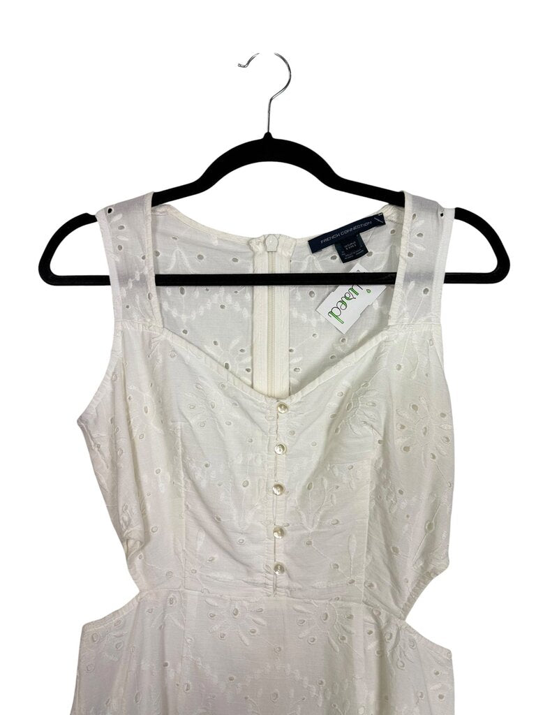 FRENCH CONNECTION CUT OUT EYELET DRESS