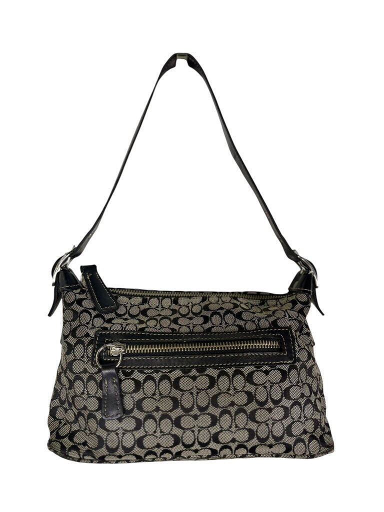 COACH FABRIC LOGO MONOGRAM SHOULDER BAG