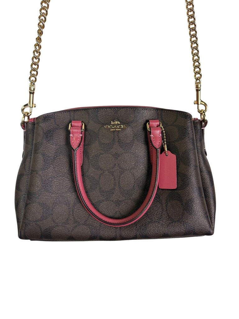 COACH COATED CANVAS LOGO HANDBAG