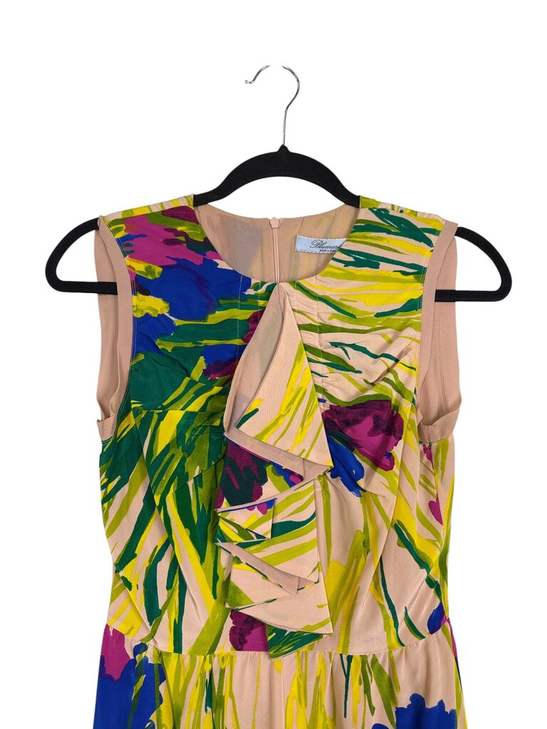 BLUEMARINE FLORAL SILK DRESS