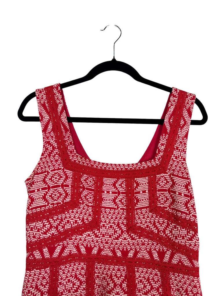 MAEVE LACE TRIM GEO PRINT DRESS