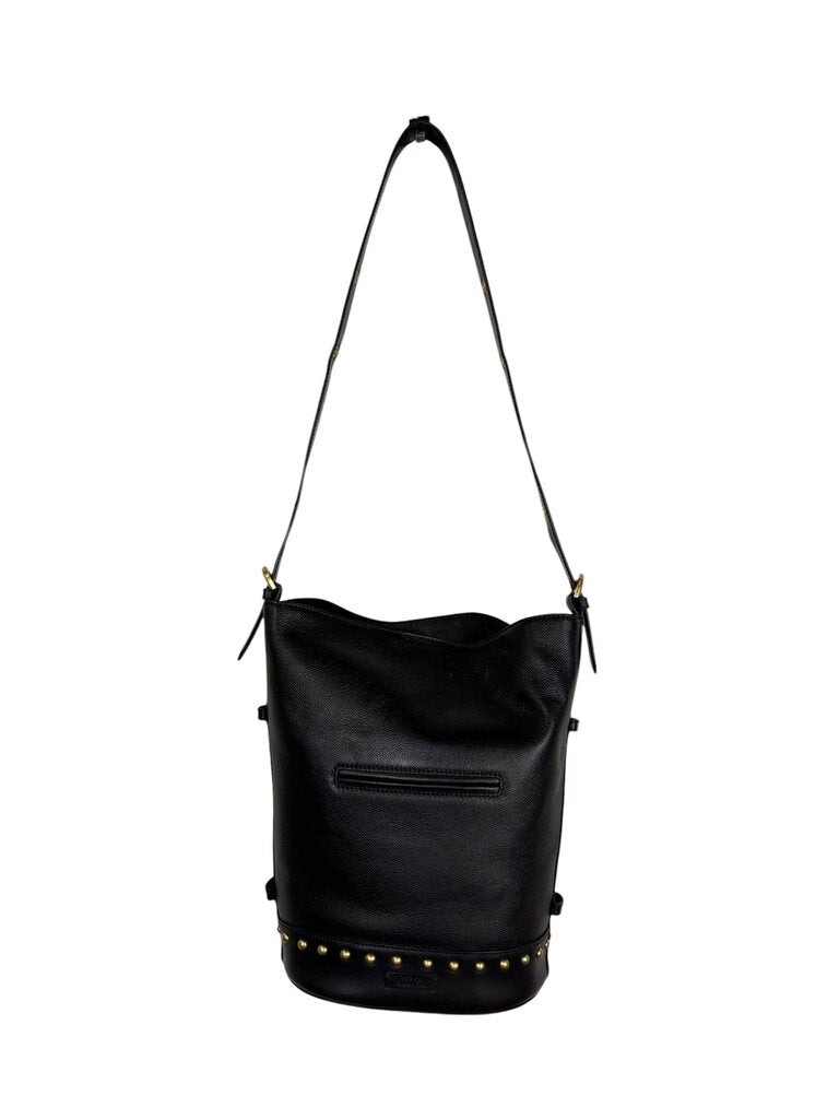 VINCE CAMUTO STUDDED LEATHER BUCKET BAG