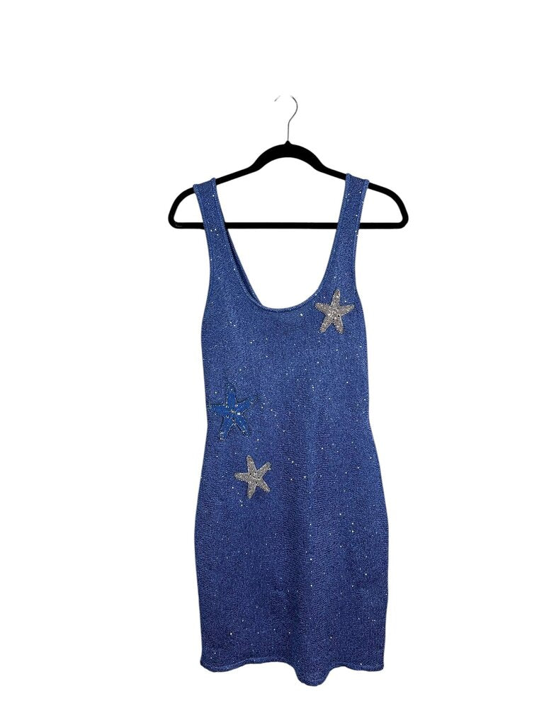 WHITE FOX SHIMMER KNIT STARFISH DRESS