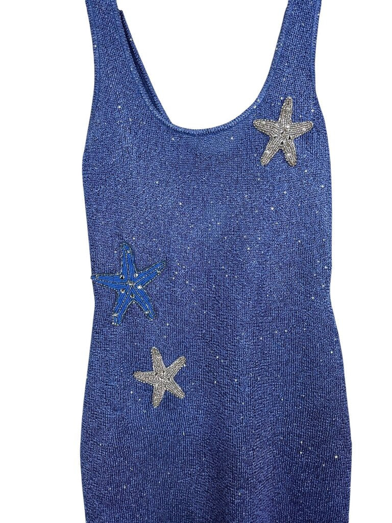 WHITE FOX SHIMMER KNIT STARFISH DRESS