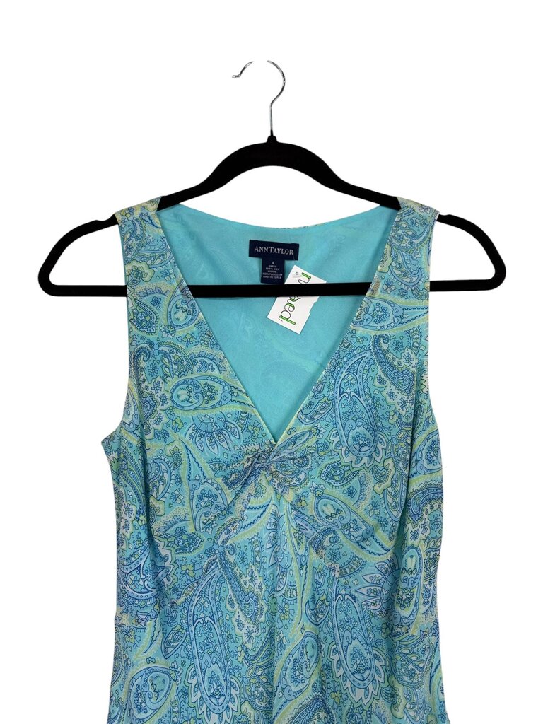 ANN TAYLOR PAISLEY PRINT SILK DRESS