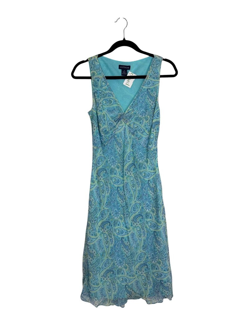 ANN TAYLOR PAISLEY PRINT SILK DRESS