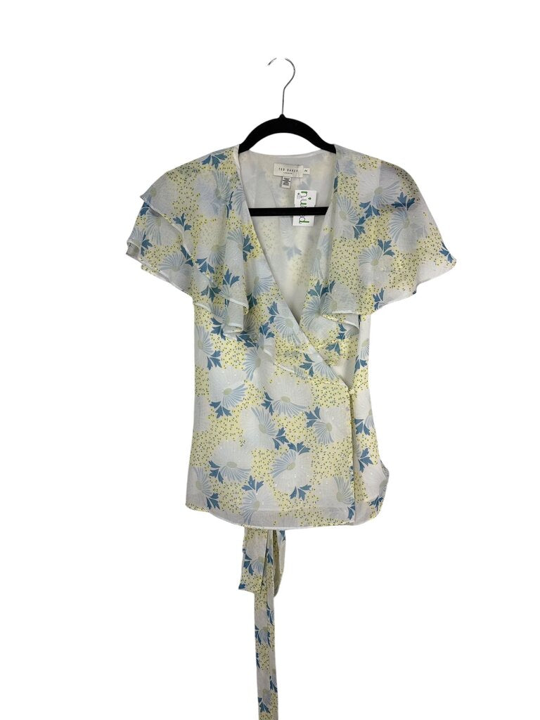 TED BAKER CHIFFON WRAP BLOUSE