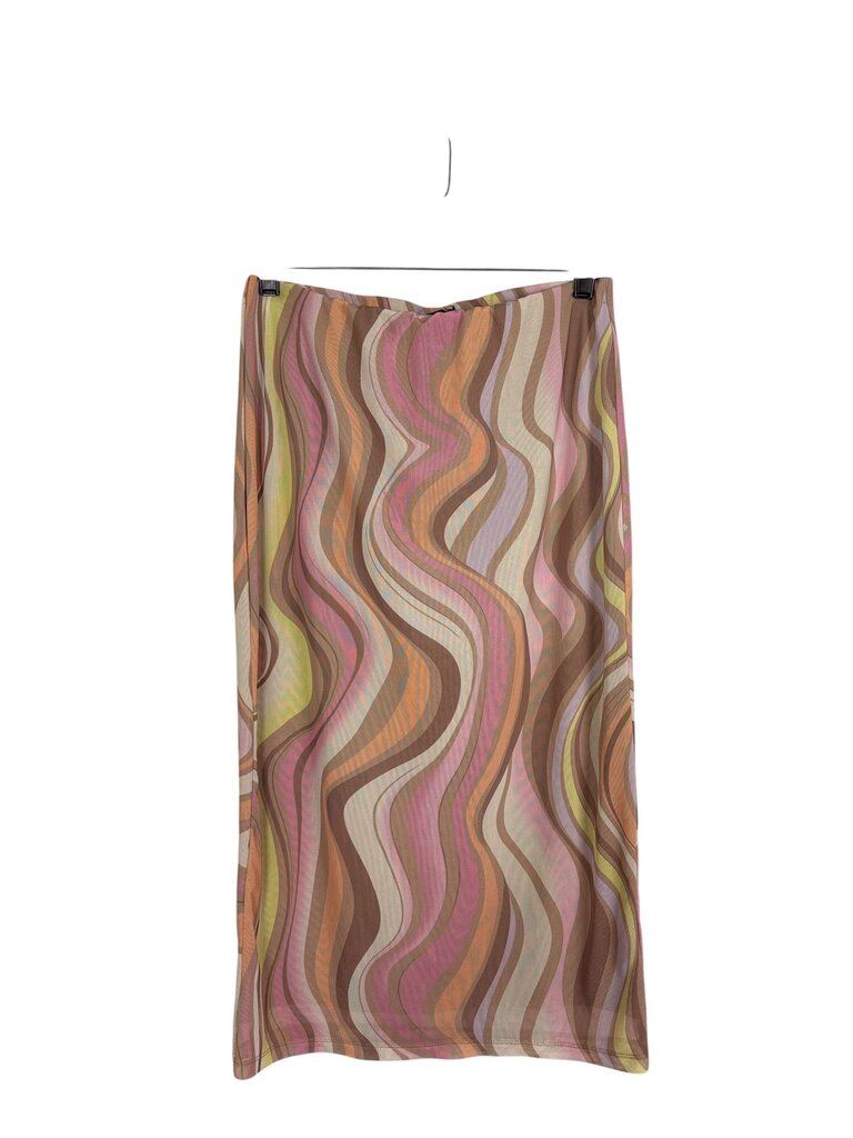 AFRM WAVY PRINT MESH SKIRT