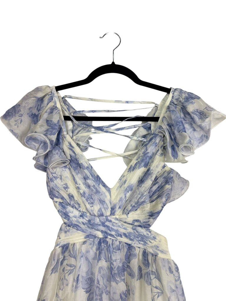 SOFIE THE LABEL FLORAL CHIFFON DRESS