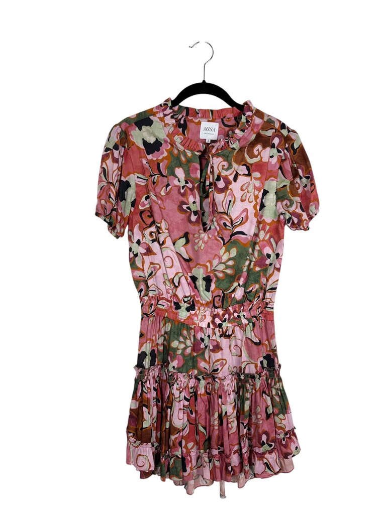 MISA FLORAL FIT FLARE DRESS