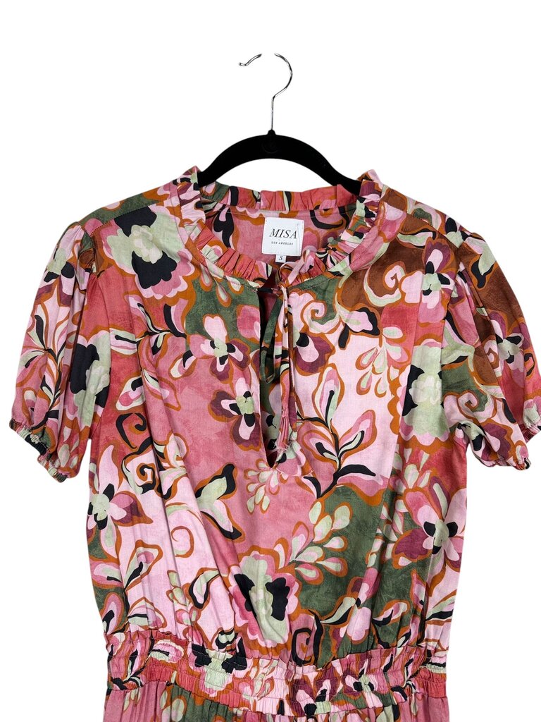 MISA FLORAL FIT FLARE DRESS