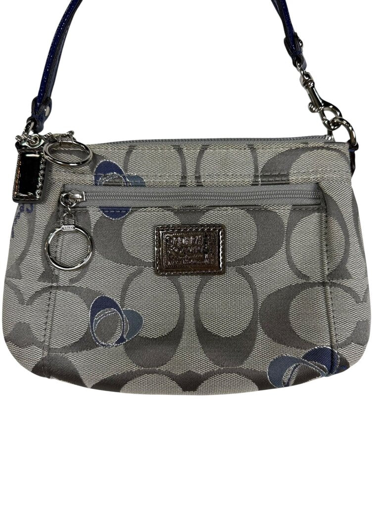 COACH POPPY FABRIC LOGO WRISTLET