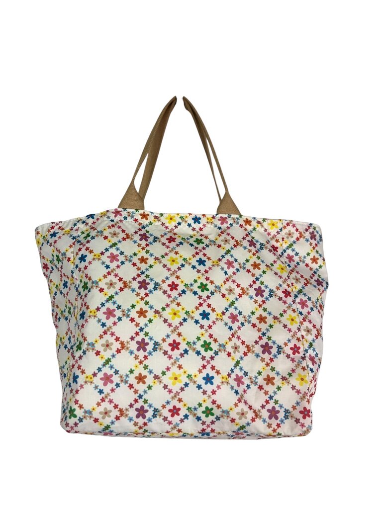 LE SPORT SAC RAINBOW FLOWERS TOTE BAG