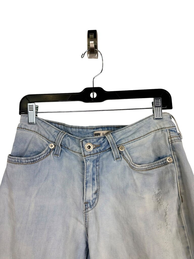 LEVI'S DISTRESSED DENIM CAPRIS