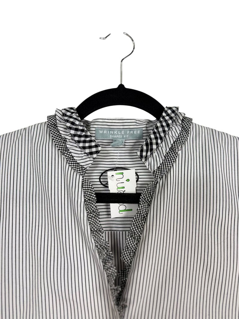 FOXCROFT STRIPED & GINGHAM BUTTON DOWN